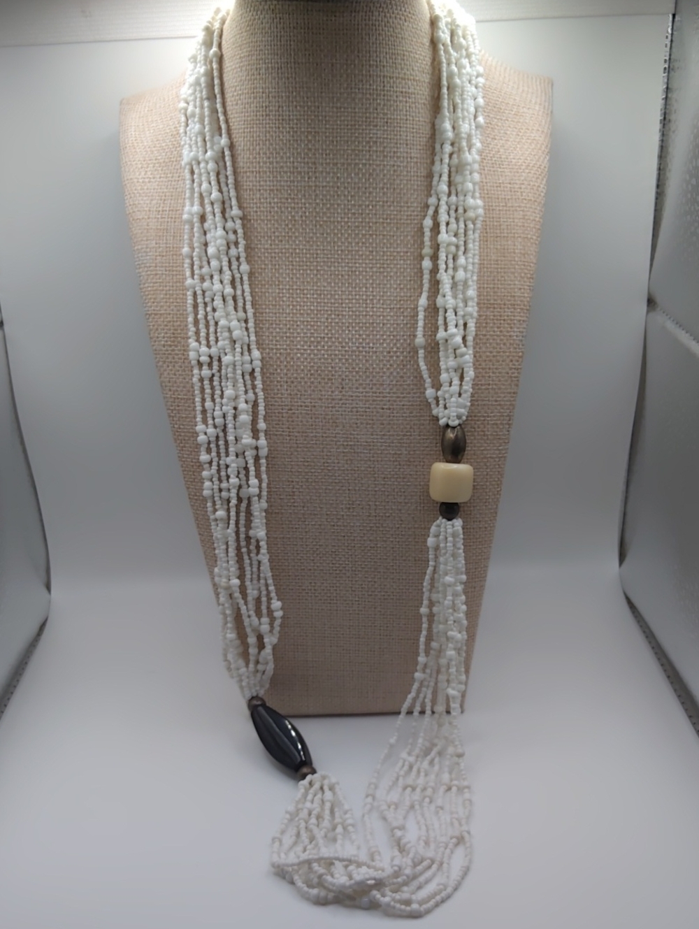 Silpada Retired Multistrand White Seed Bead Necklace - Picture 4 of 5